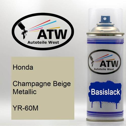 Honda, Champagne Beige Metallic, YR-60M: 400ml Sprühdose, von ATW Autoteile West.